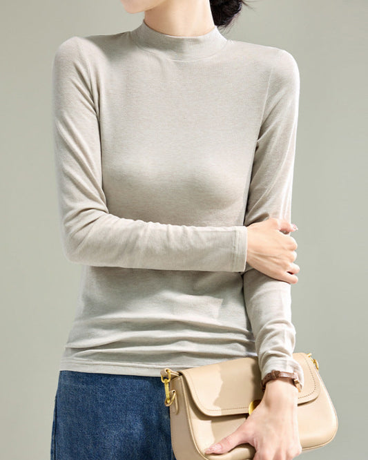 天絲羊毛＿小高領款97