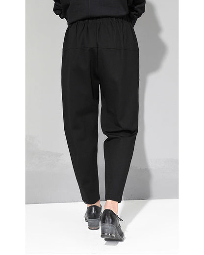 秋冬窄版立體剪裁顯瘦哈倫褲8775