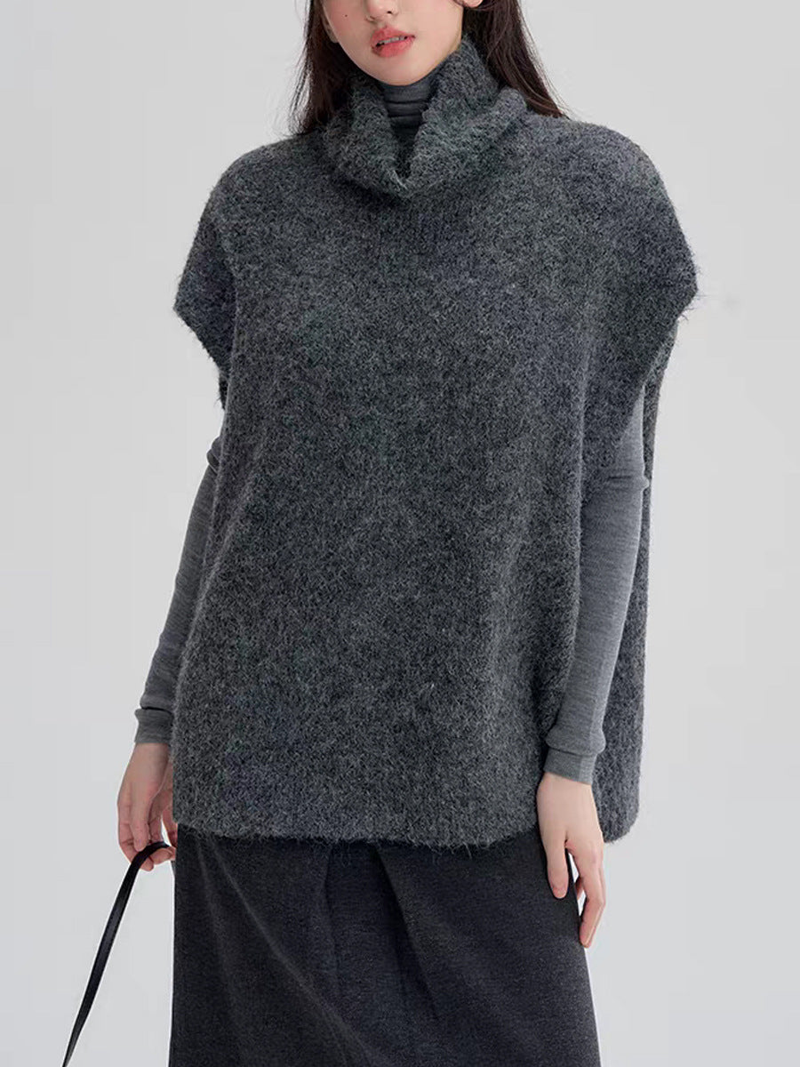 疊穿百搭含羊毛保暖套頭背心