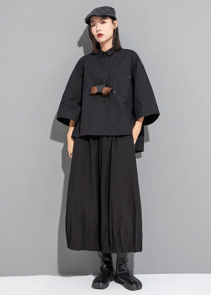 2026新款/精緻七分袖造型口袋設計款寬襯衫