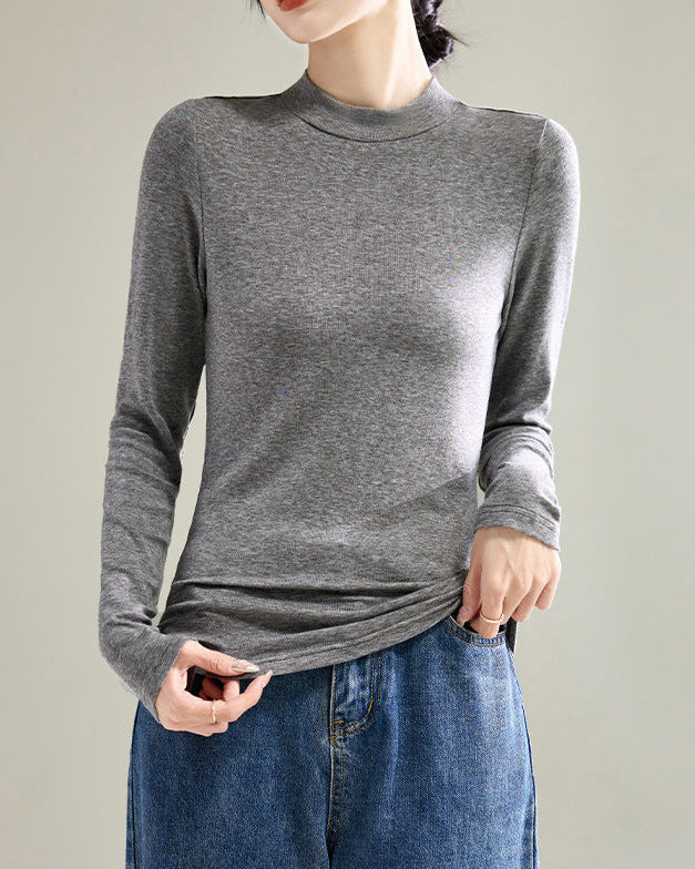 天絲羊毛＿小高領款97