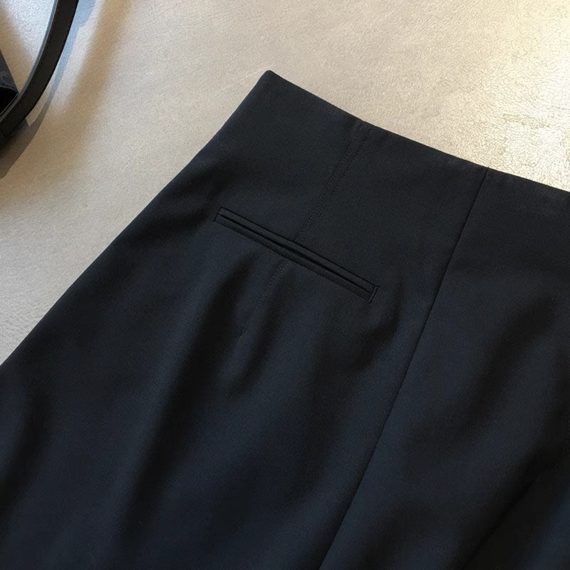 春季高腰繭型立裁別緻褲版長褲