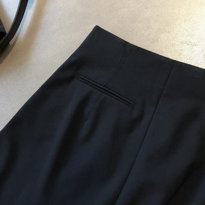 春季高腰繭型立裁別緻褲版長褲