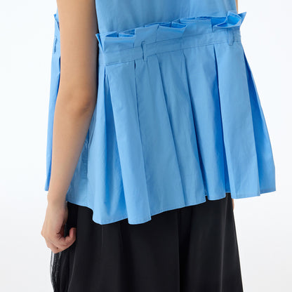 2026春夏新款日式接摺設計無袖襯衫