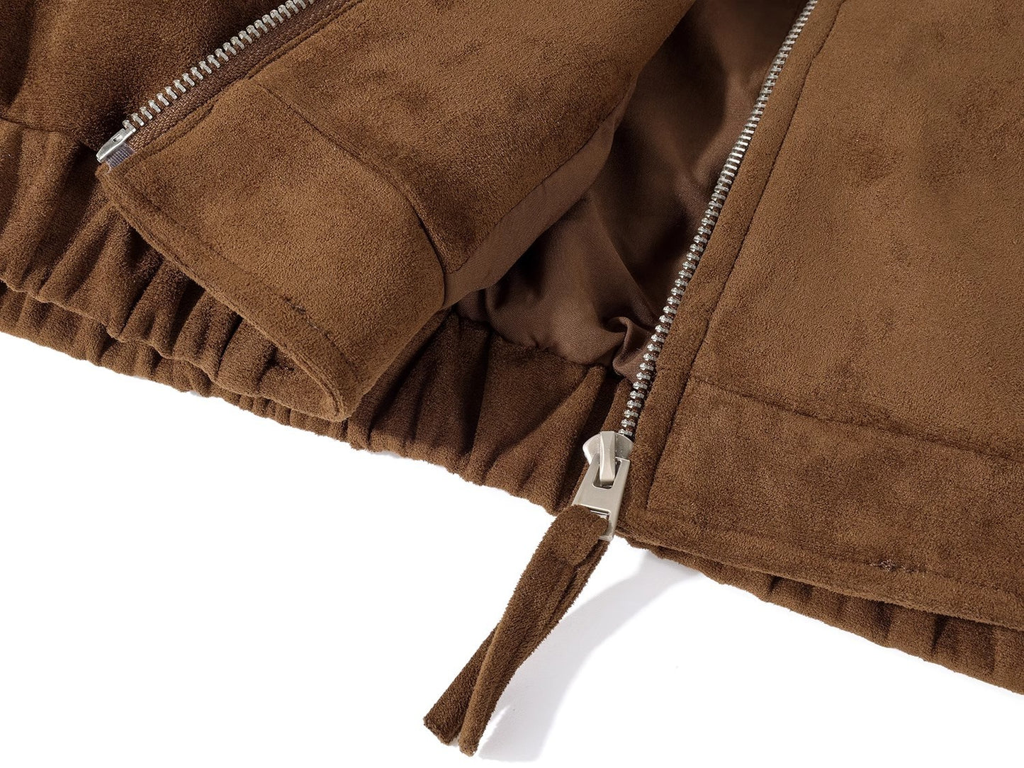 年輕感鹿皮絨英倫復古短夾克