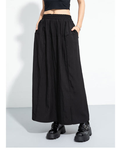 2026春夏高腰設計款顯瘦口袋A字裙