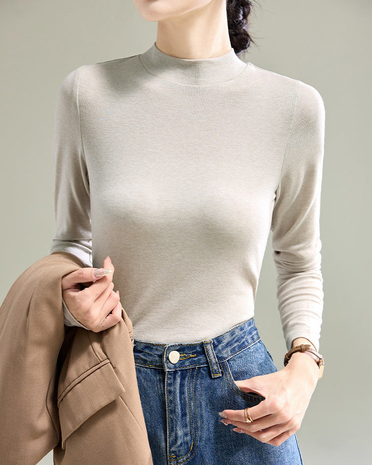 天絲羊毛＿小高領款97