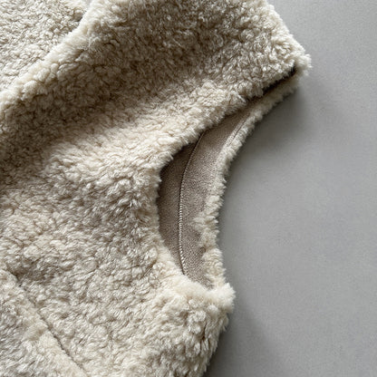 毛絨絨羊羔高質感造型保暖背心