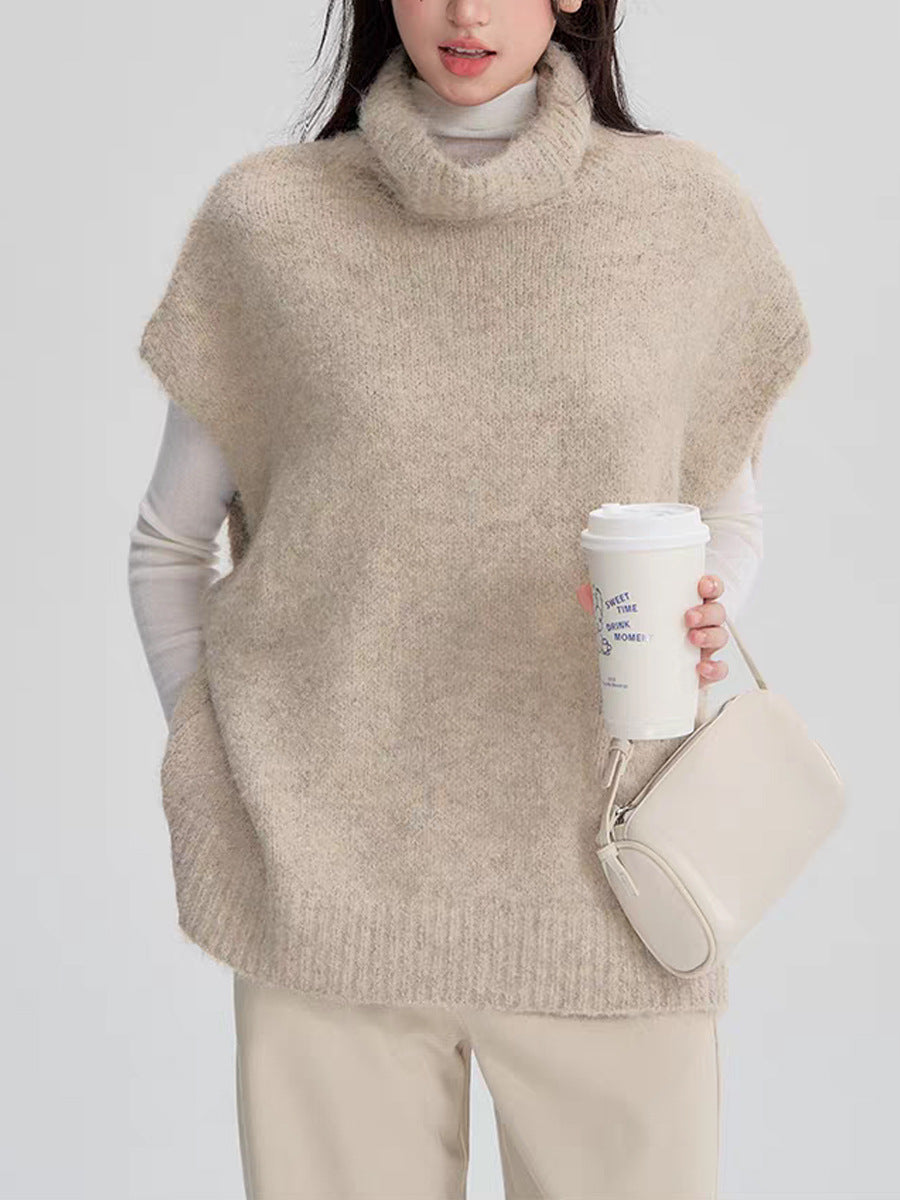 疊穿百搭含羊毛保暖套頭背心