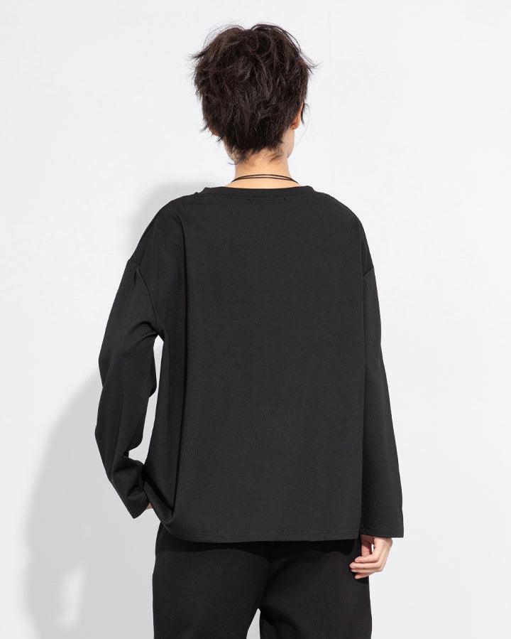 前拼接造型簡約百搭Ｔ恤