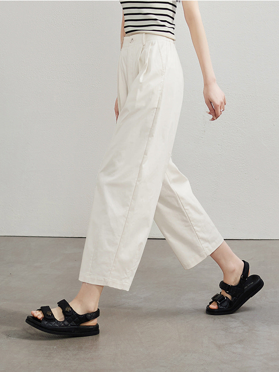 夏日新品～好感度百搭顯瘦八分褲