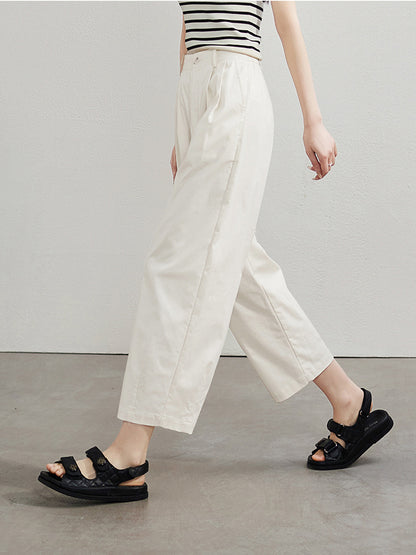 夏日新品～好感度百搭顯瘦八分褲