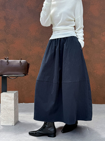 拼接顯高A字荷包裙