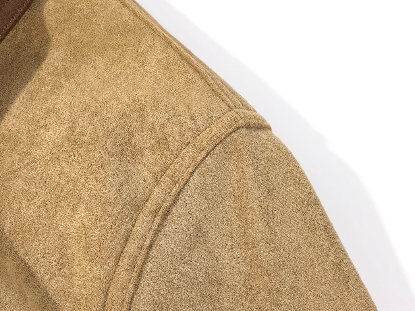 年輕感鹿皮絨英倫復古短夾克