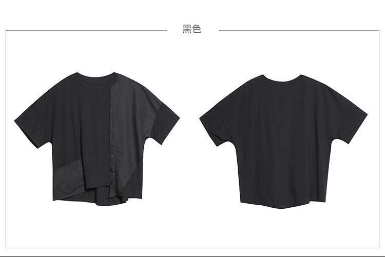 魅力新品/超有型斜拼接蝙蝠袖Ｔ恤
