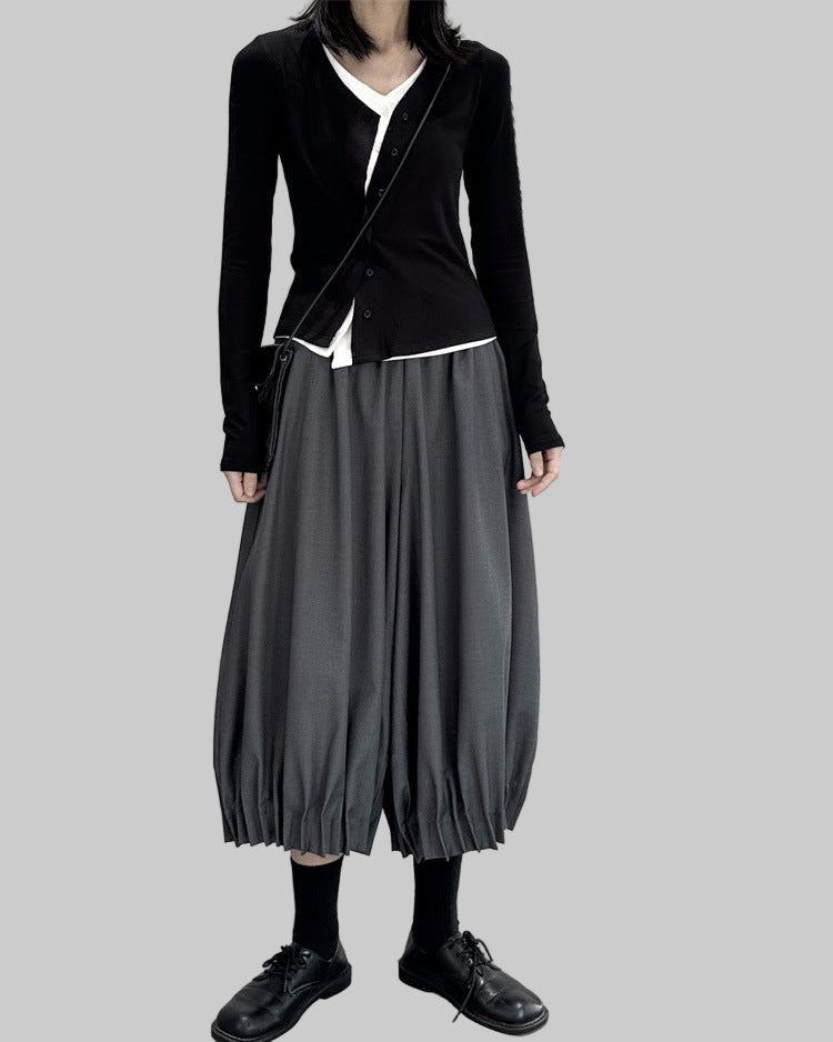 假兩件斜門襟設計款T恤