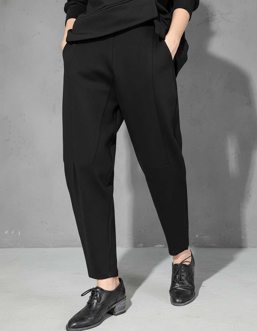 秋冬窄版立體剪裁顯瘦哈倫褲8775