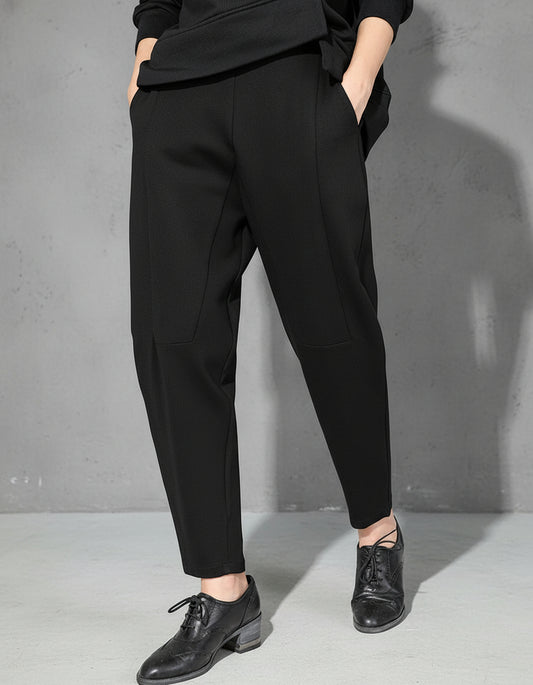 秋冬窄版立體剪裁顯瘦哈倫褲8775