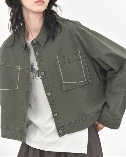 設計款解構口袋帥氣薄外套