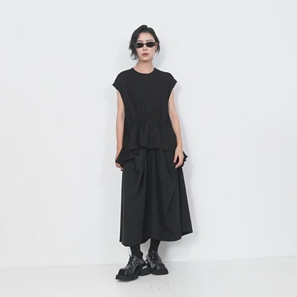 新品/腰身設計款棉麻短袖寬版襯衫6223